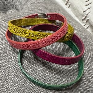 4 leather bracelets